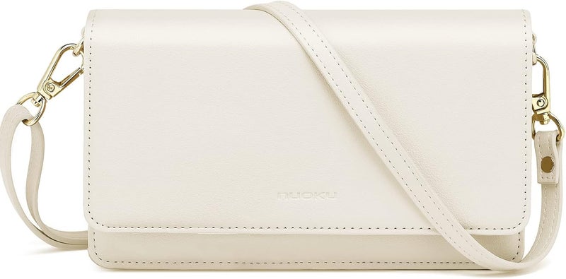 Nuoku Crossbody Bag for Women Cellphone Little Purse with Credit Card Slots Lightweight Leather Wristlet Wallet | Cellphone, Little Purse, Lightweight - Image 1